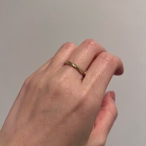 NWT Swarovski 14K Gold Diamond Ring